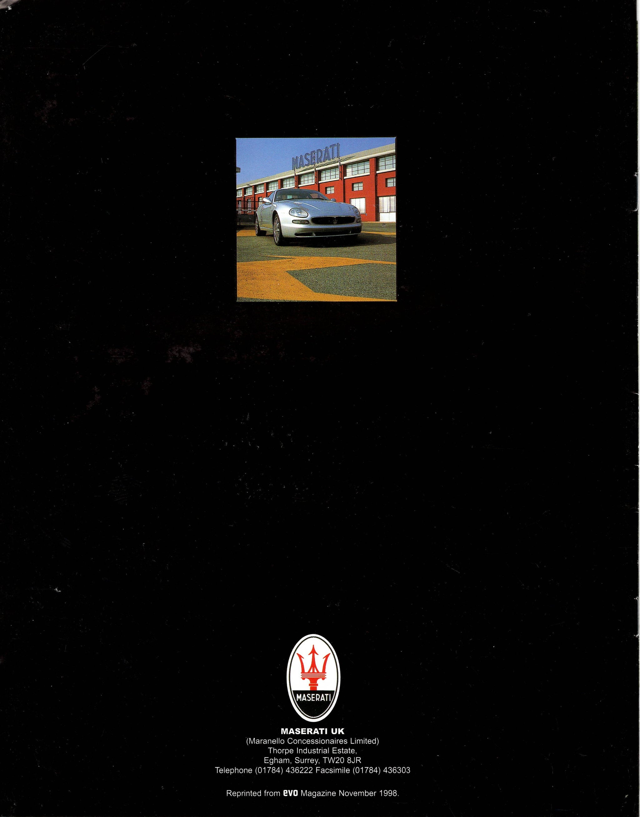 Maserati 3200 GT Reprint from Evo Magazine