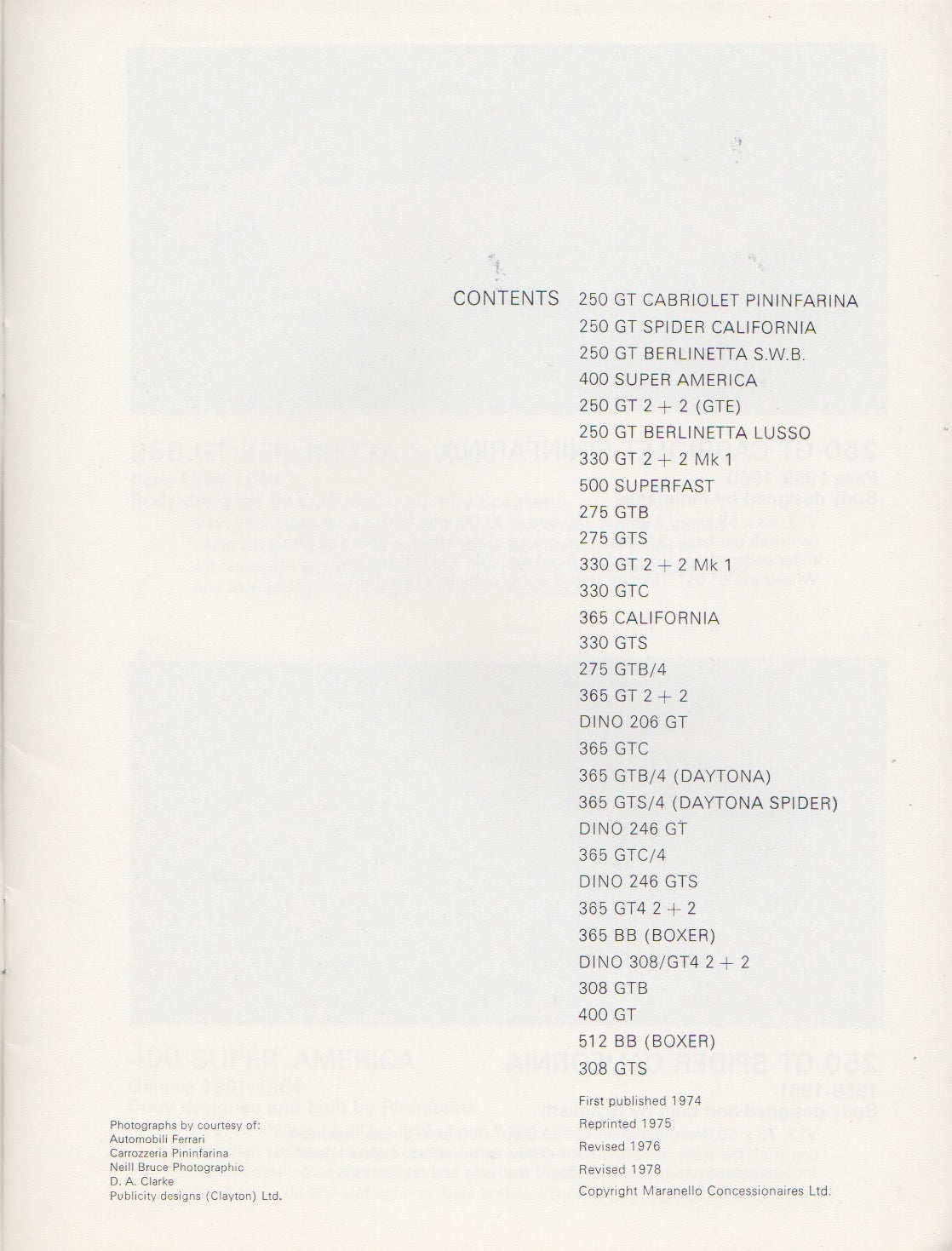 Ferrari Guide - Production Cars Since 1959