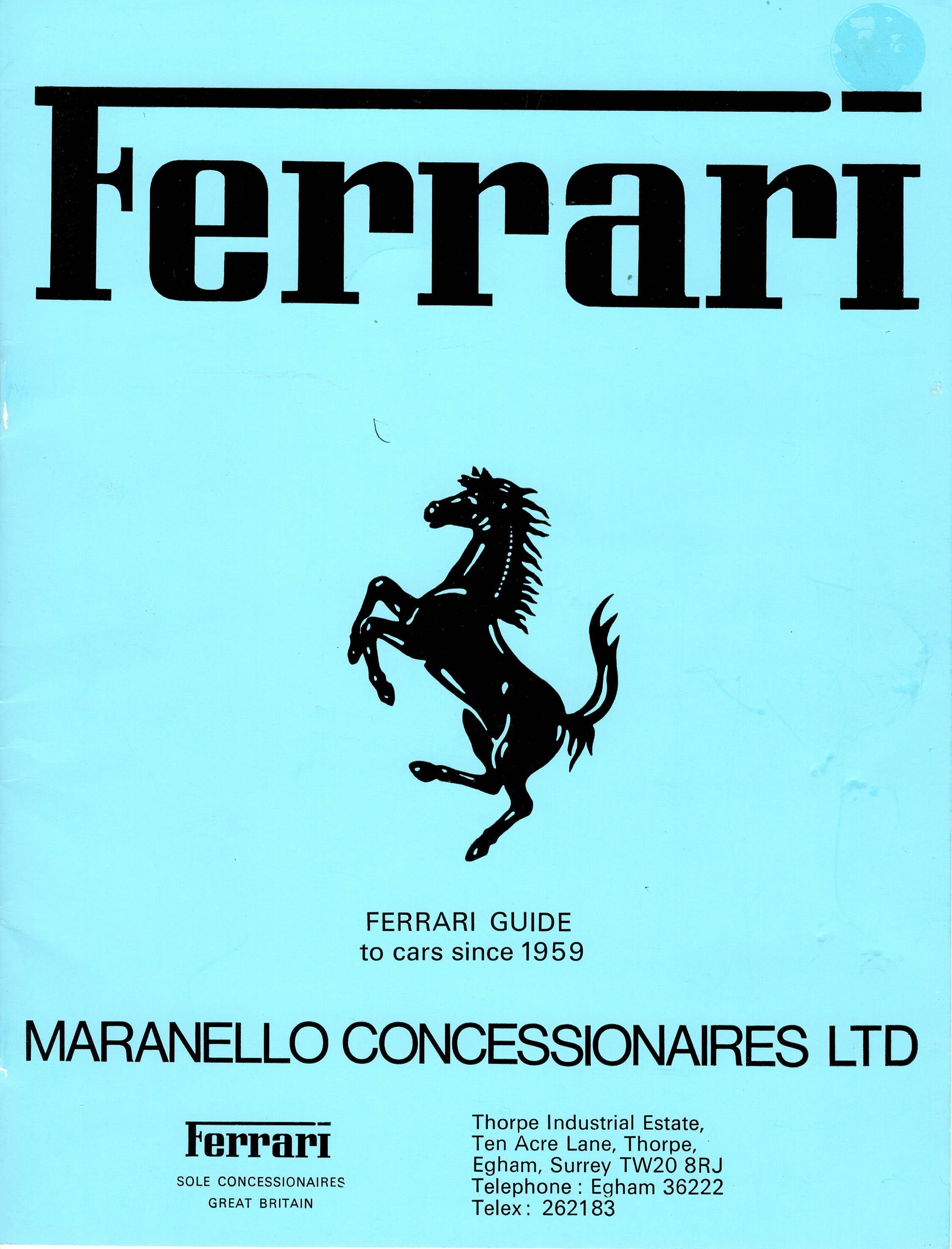 Ferrari Guide to Cars From 1959 to 1980