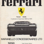 Ferrari Guide to Cars From 1959 to 1974