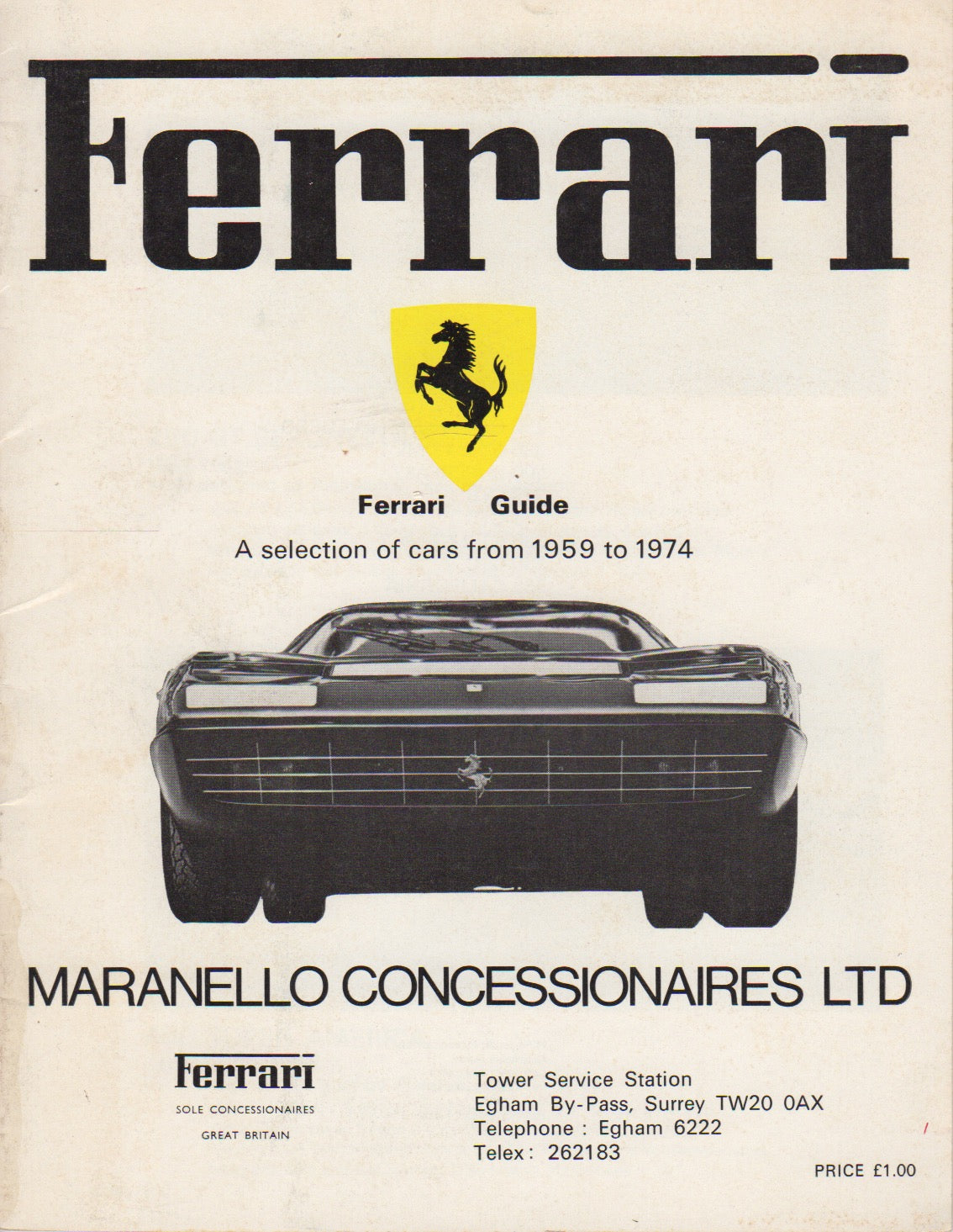 Ferrari Guide to Cars From 1959 to 1974