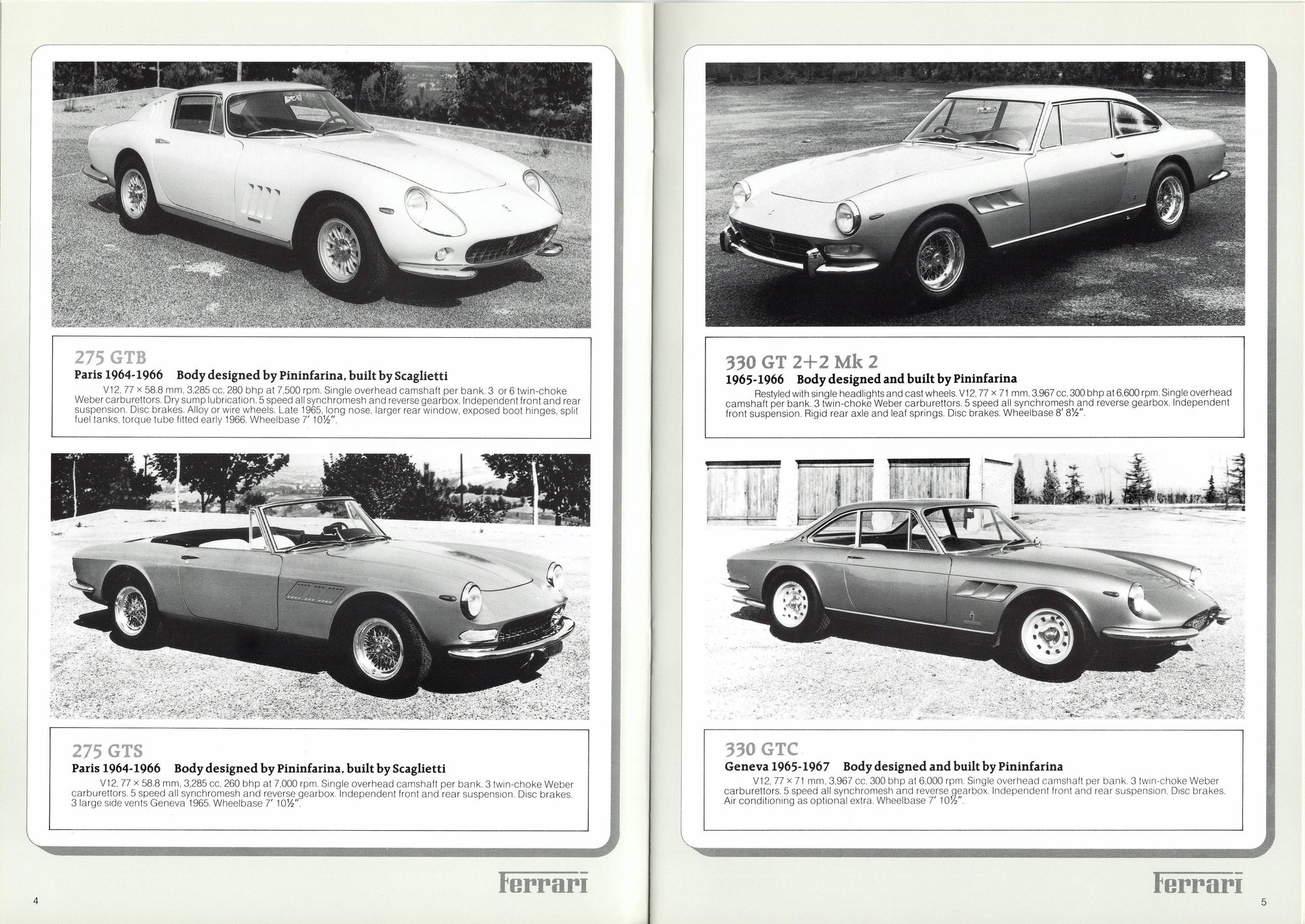 Ferrari guide to cars since 1959 to 1987