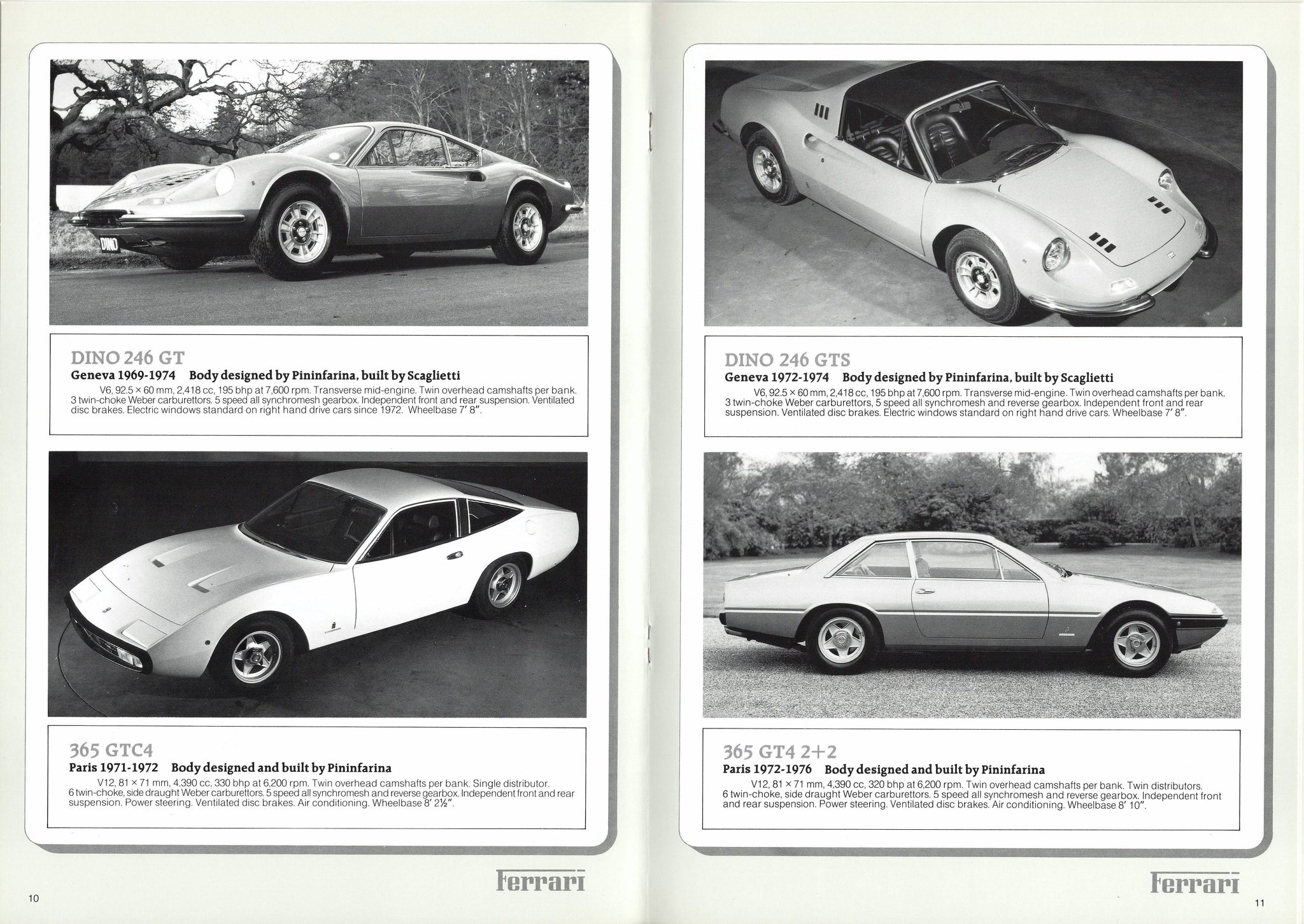 Ferrari guide to cars since 1959 to 1987