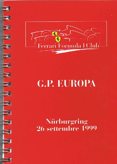Ferrari F1 Club Booklet 1999 GP Europe Nurburgring (nn/99)