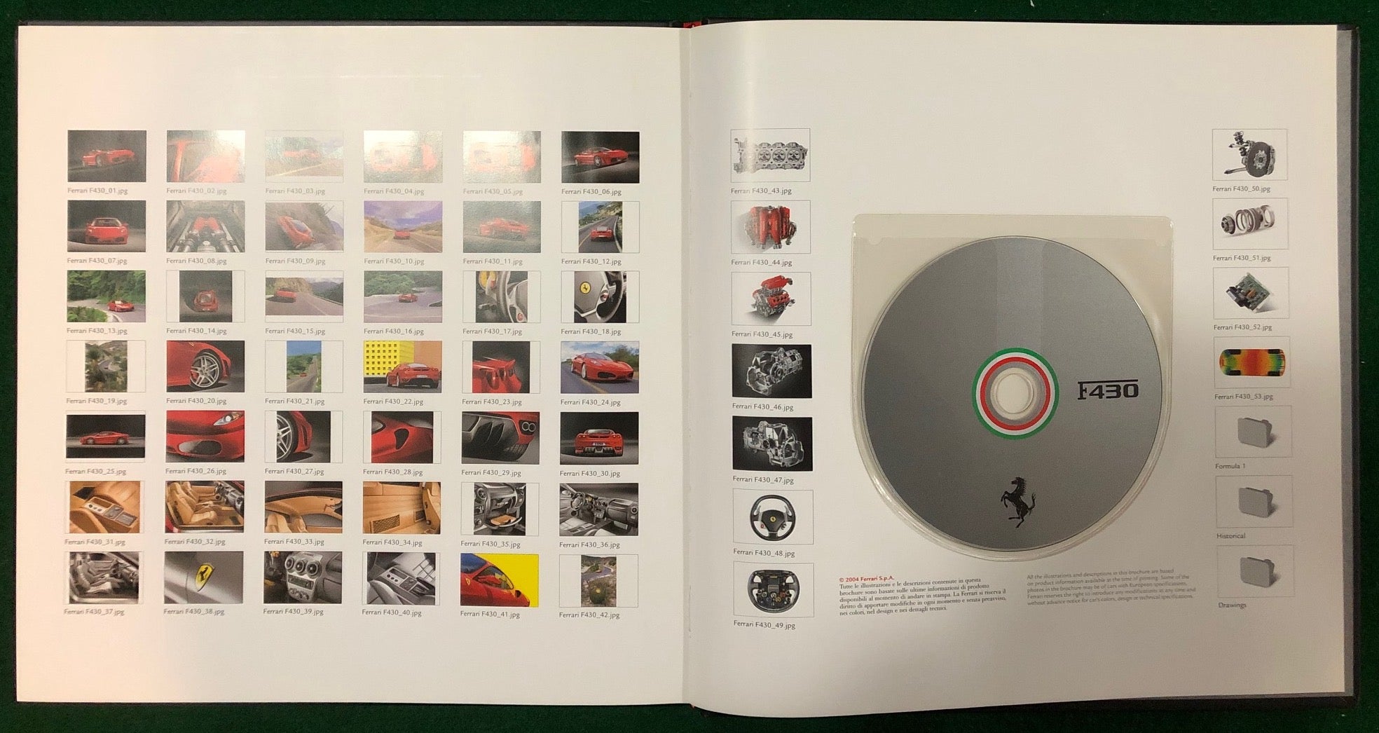 Ferrari F430 Deluxe Press Kit Brochure (2125/04)