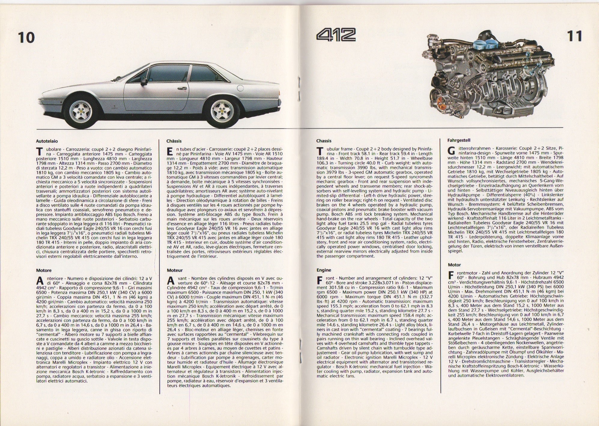 Ferrari Product Range 1986 Brochure (409/86)