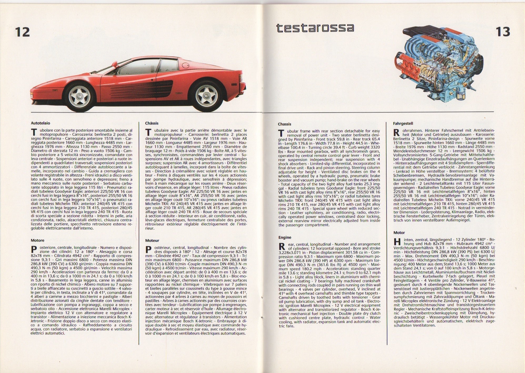 Ferrari Product Range 1986 Brochure (409/86)