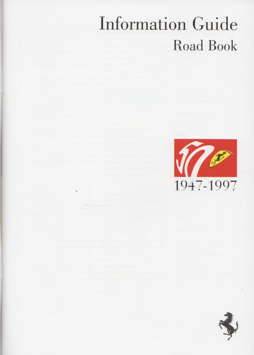 Ferrari 1947-1997 50 Years Celebration Information Guide (1215/97 - 5M/06/97)