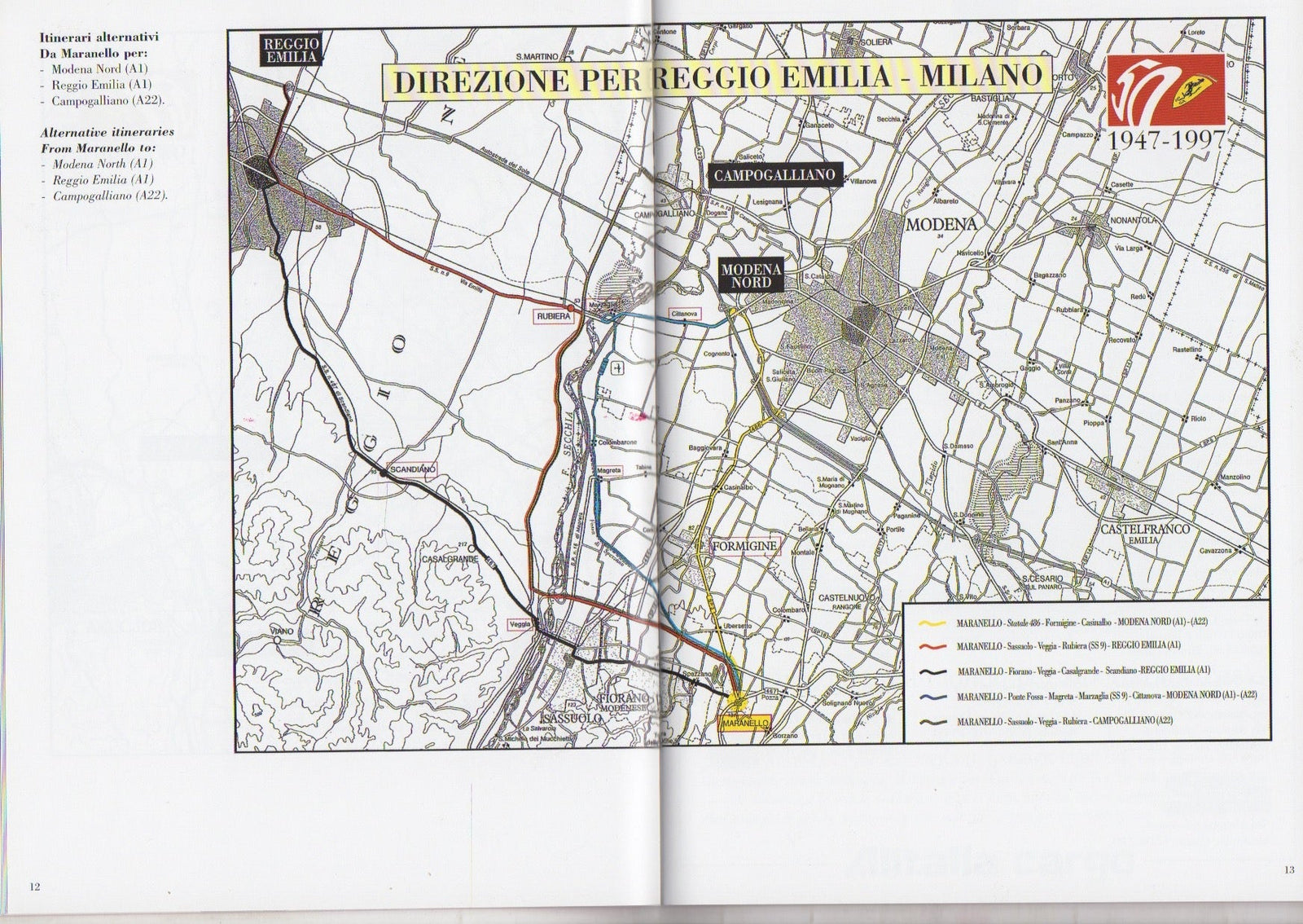 Ferrari 1947-1997 50 Years Celebration Information Guide (1215/97 - 5M/06/97)
