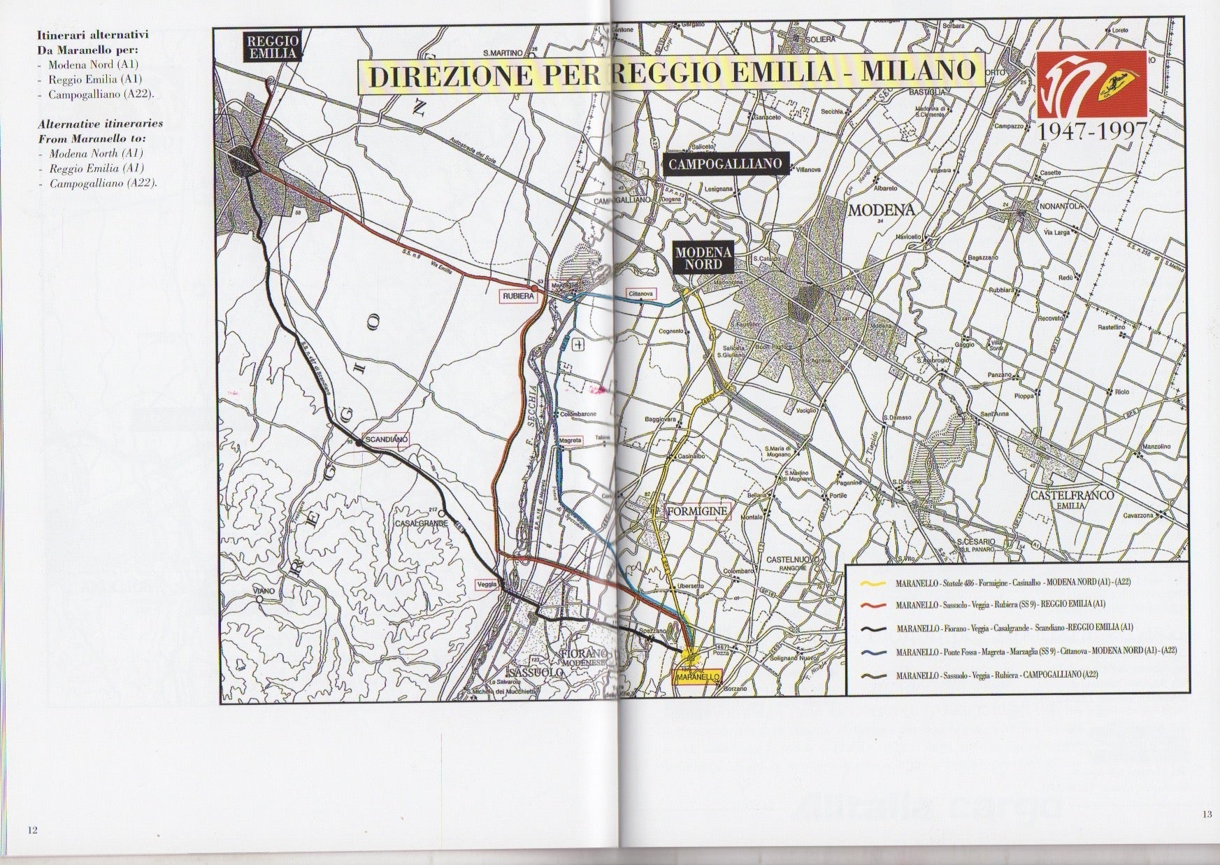 Ferrari 1947-1997 50 Years Celebration Information Guide (1215/97 - 5M/06/97)