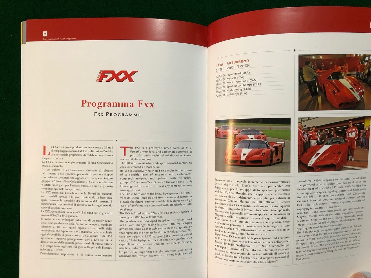 Ferrari Corse Clienti 2006 Program of Activities (2374/06)