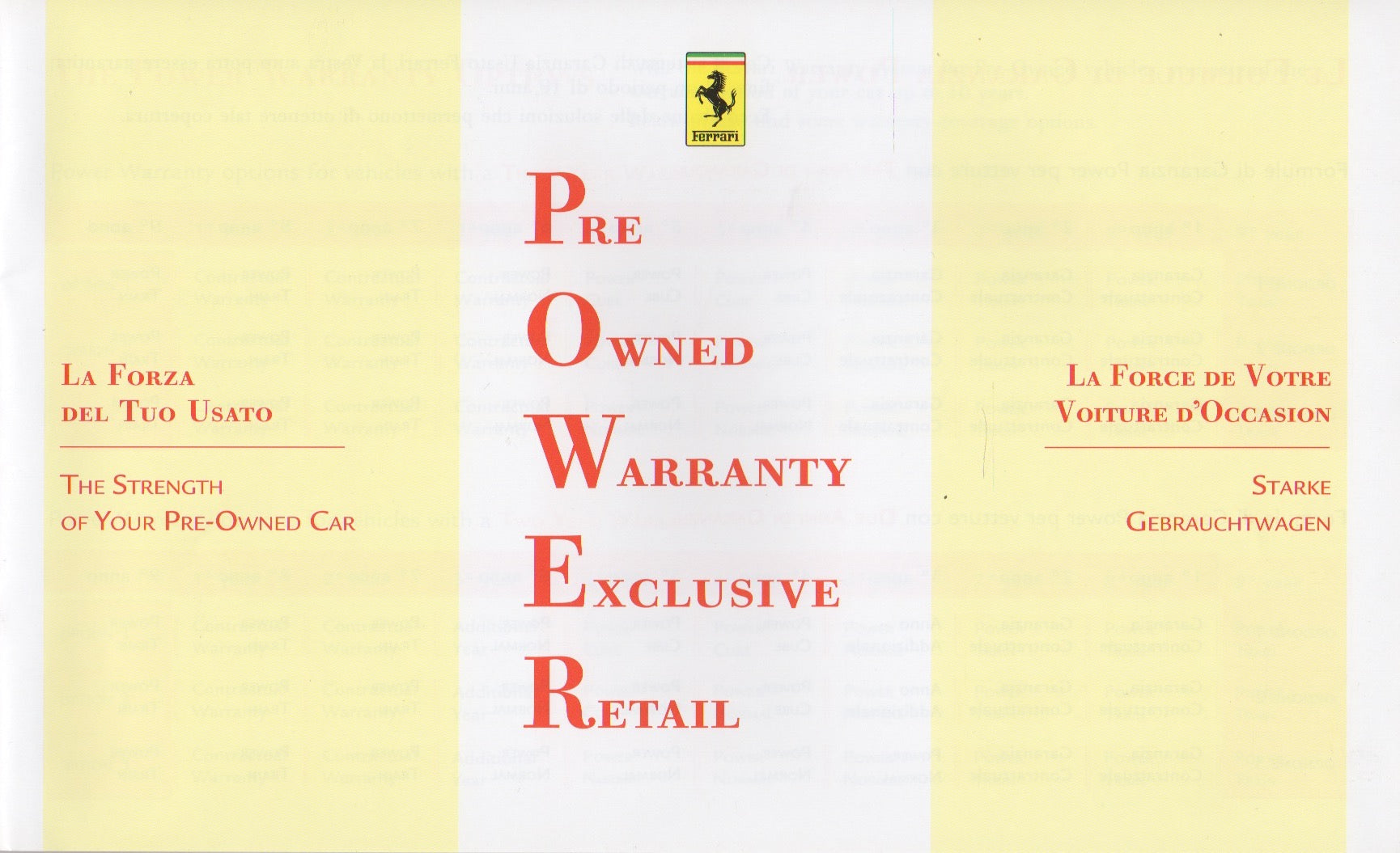 Ferrari "Power" (Pre Owned) Brochure (2474/06)