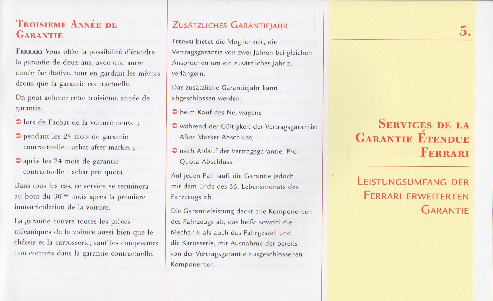 Ferrari "Power" (Pre Owned) Brochure (2474/06)