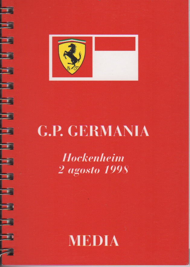 Ferrari F1 Media Booklet GP Germany 1998 (1303/98)