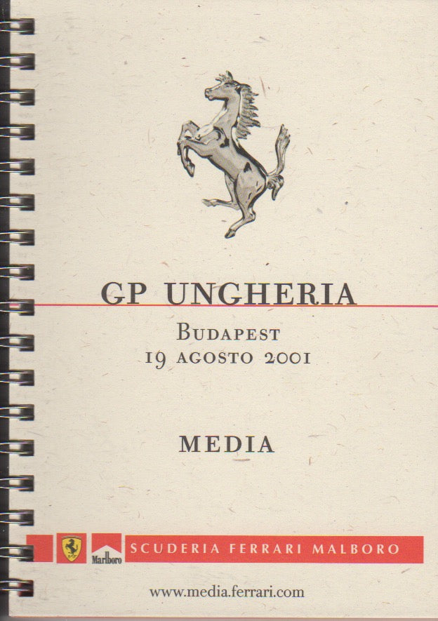 Ferrari F1 Media Booklet GP Hungary 2001 (1681/01)