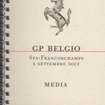 Ferrari F1 Media Booklet GP Belgium 2001 (1681/01)