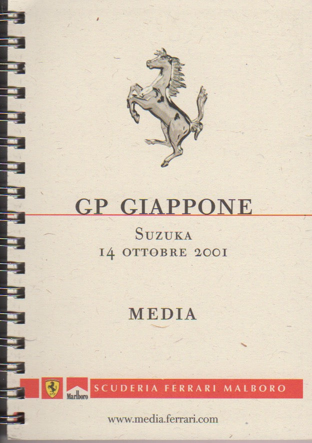 Ferrari F1 Media Booklet GP Japan 2001 (1681/01)