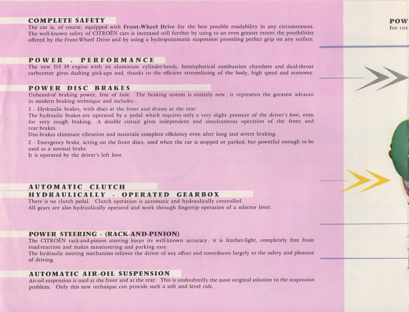 Citroen DS19 1956 Brochure