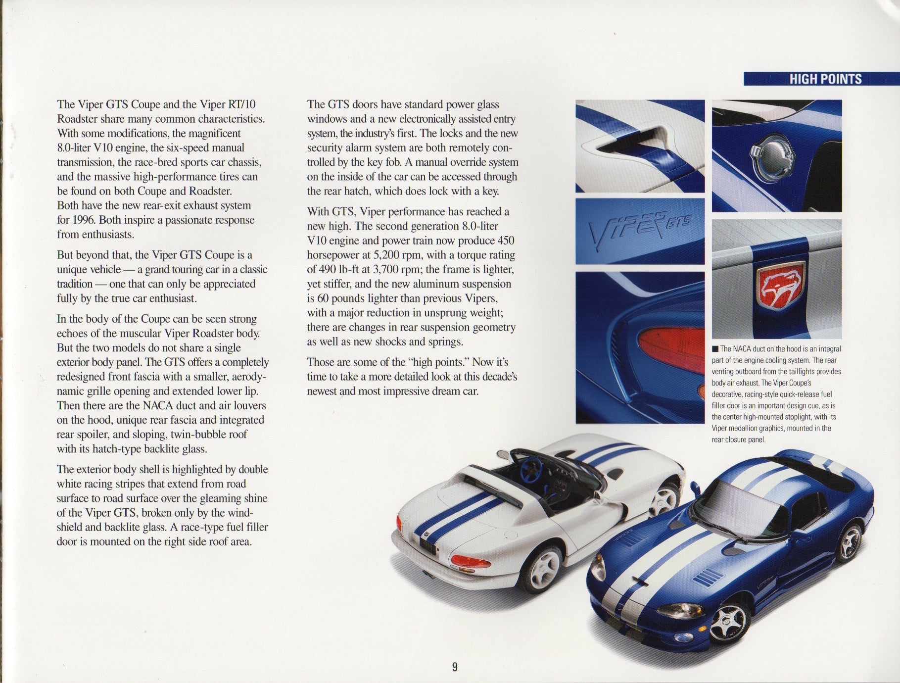 Dodge Viper GTS Brochure