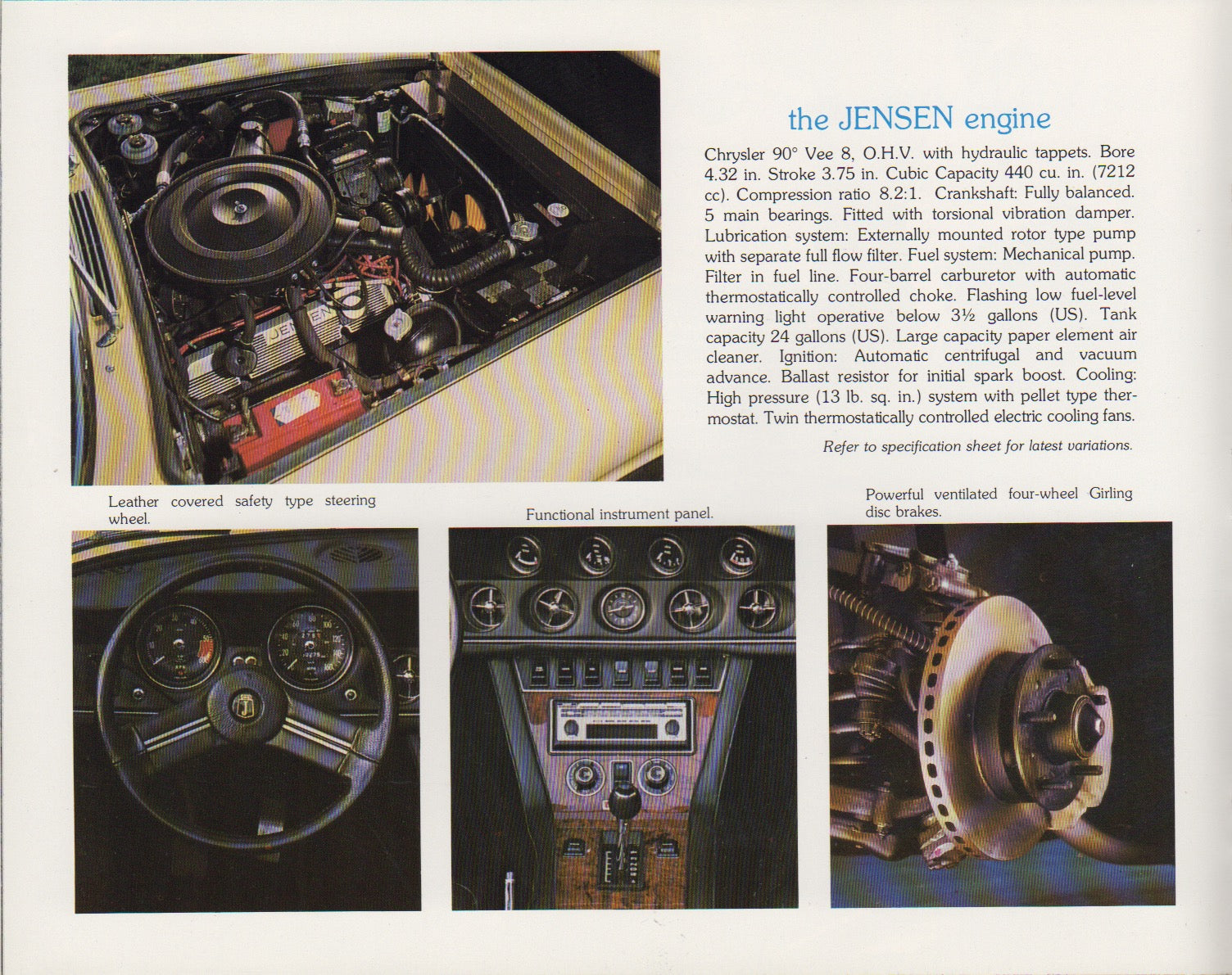 Jensen Interceptor III Deluxe Brochure 1971-74
