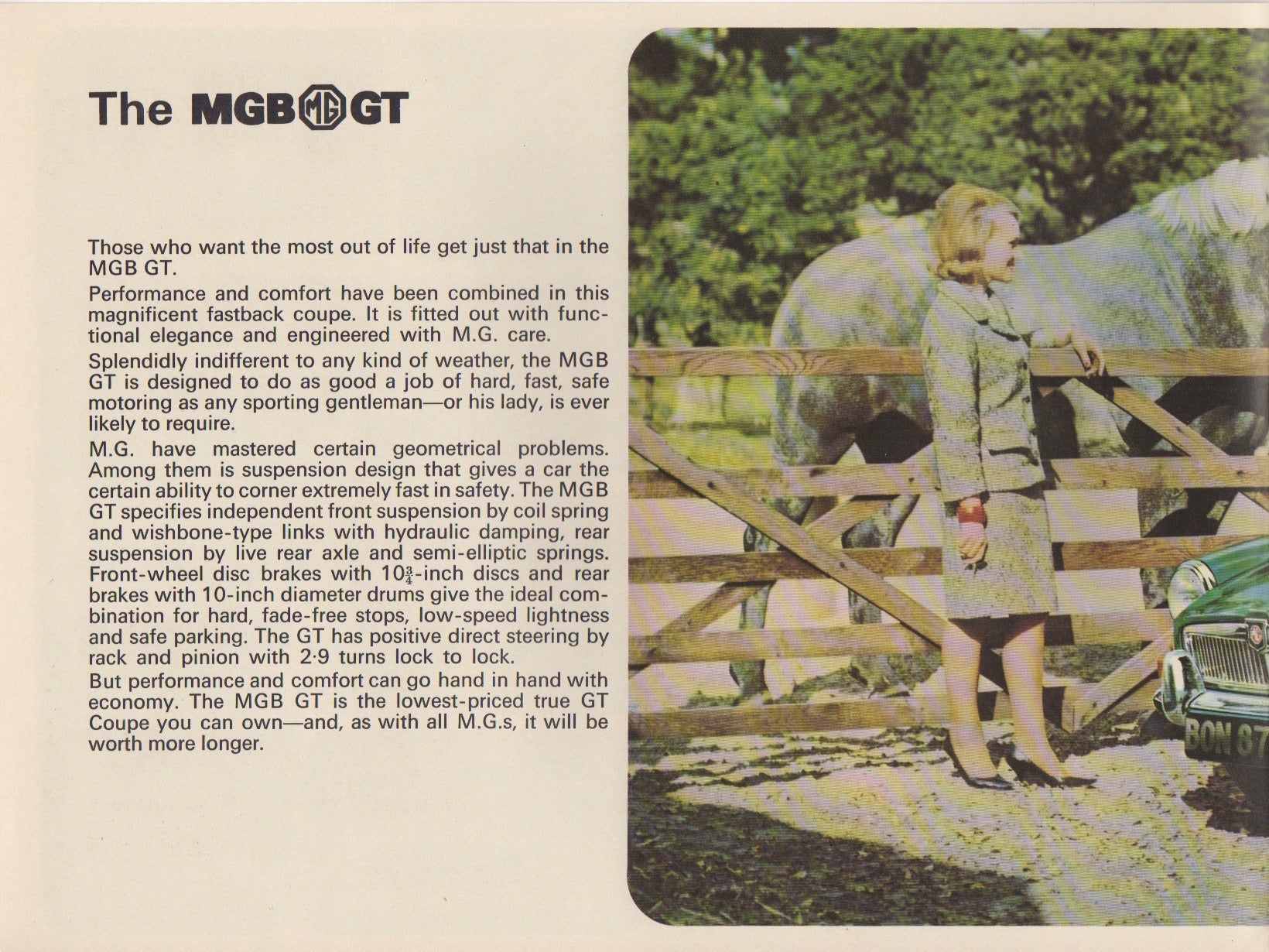 MG MGB GT Brochure 1966