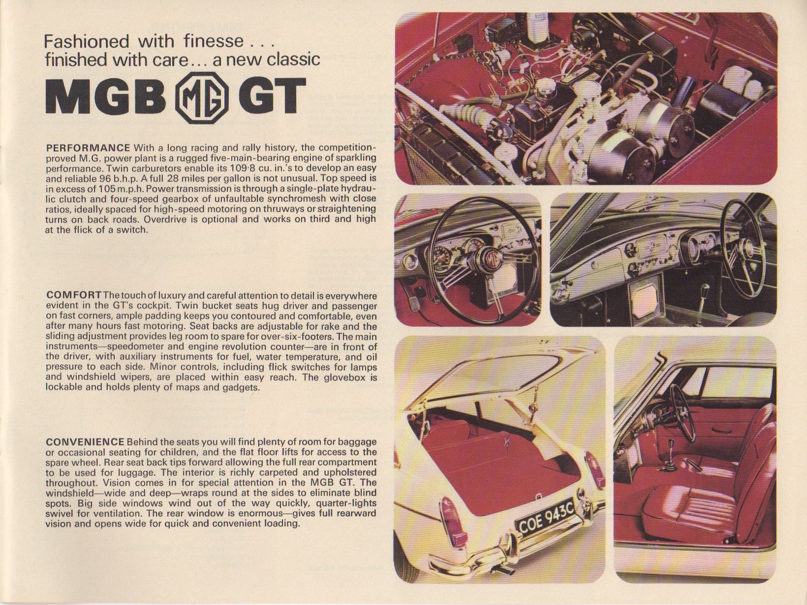 MG MGB GT Brochure 1966