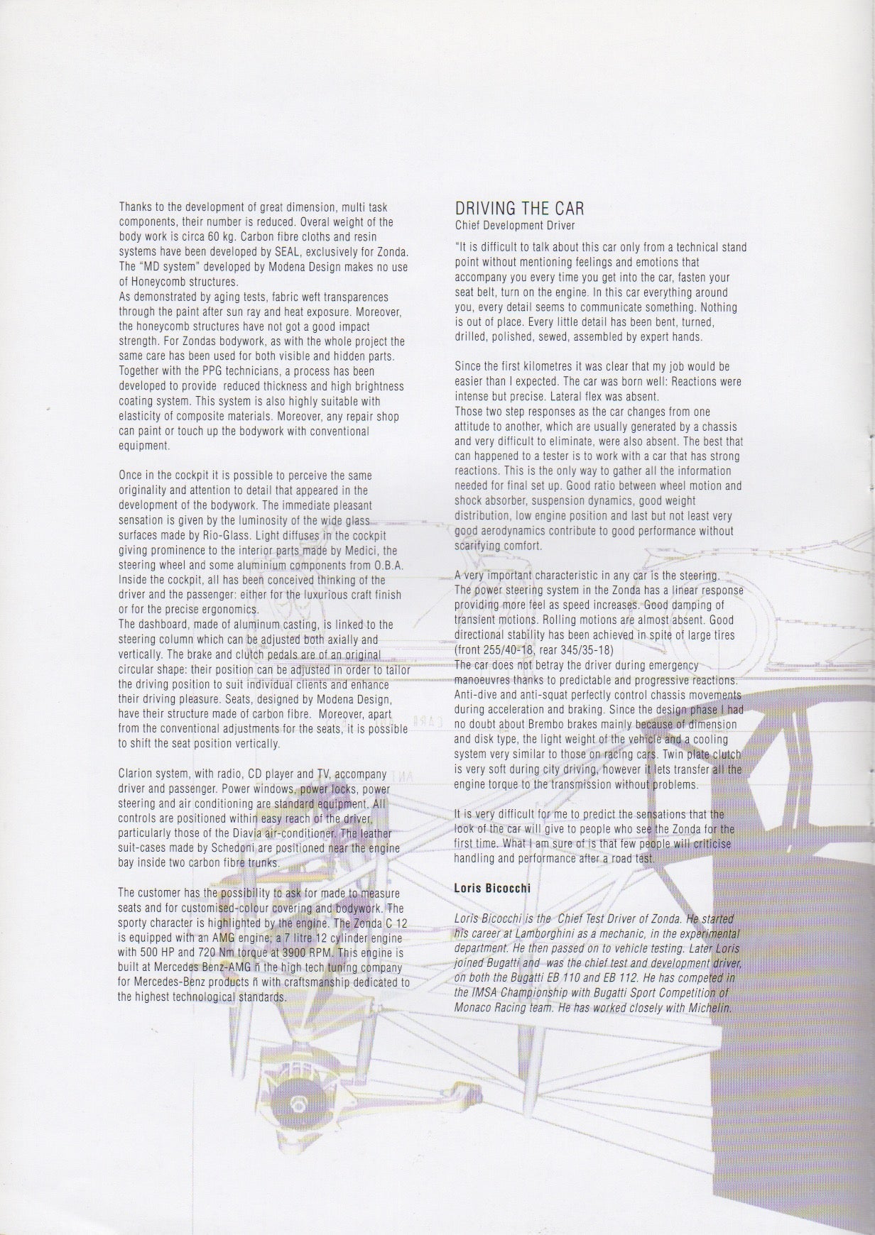 Pagani Zonda C12 Brochure