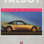 Talbot Matra Murena Deluxe Brochure 1981