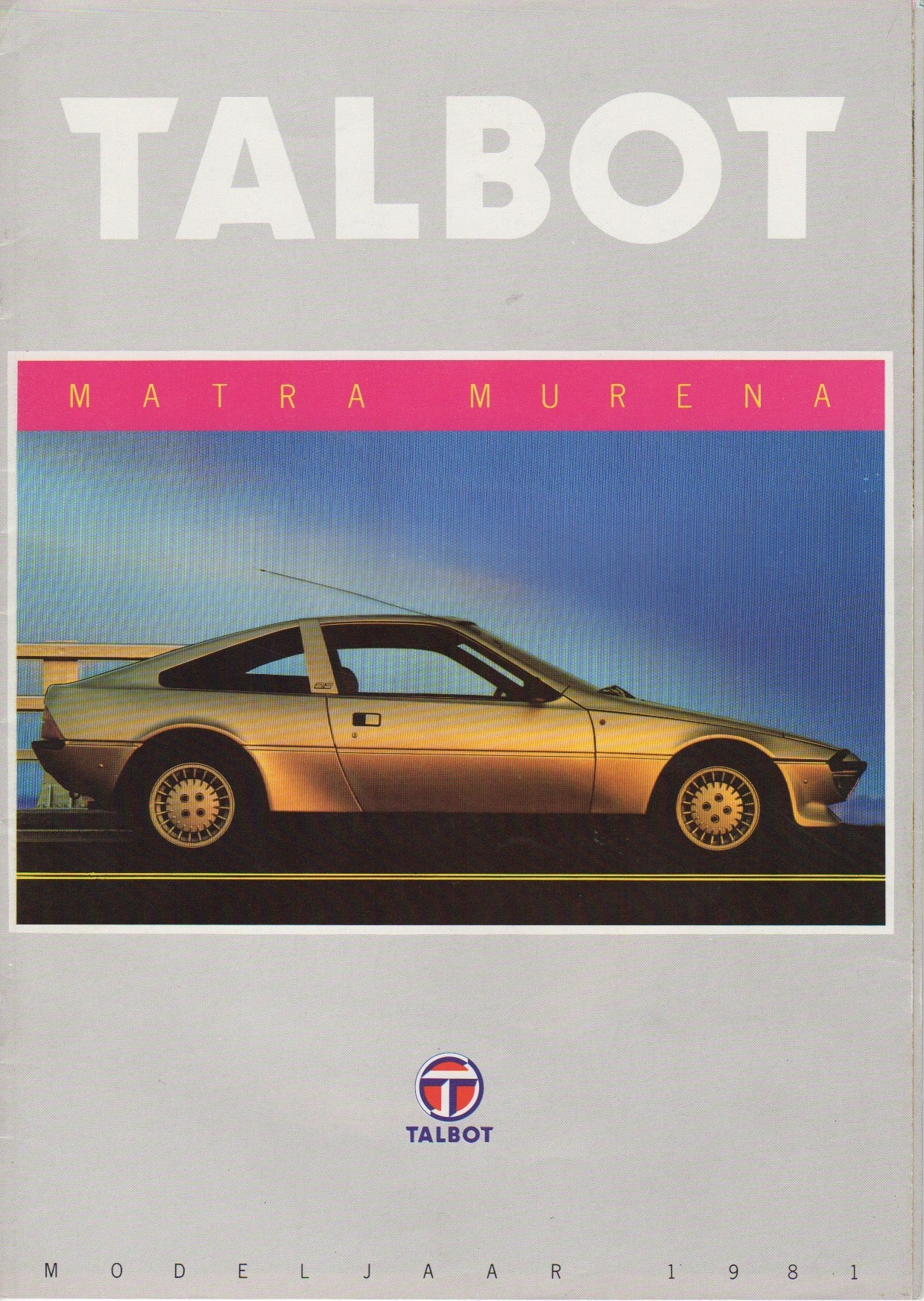 Talbot Matra Murena Deluxe Brochure 1981