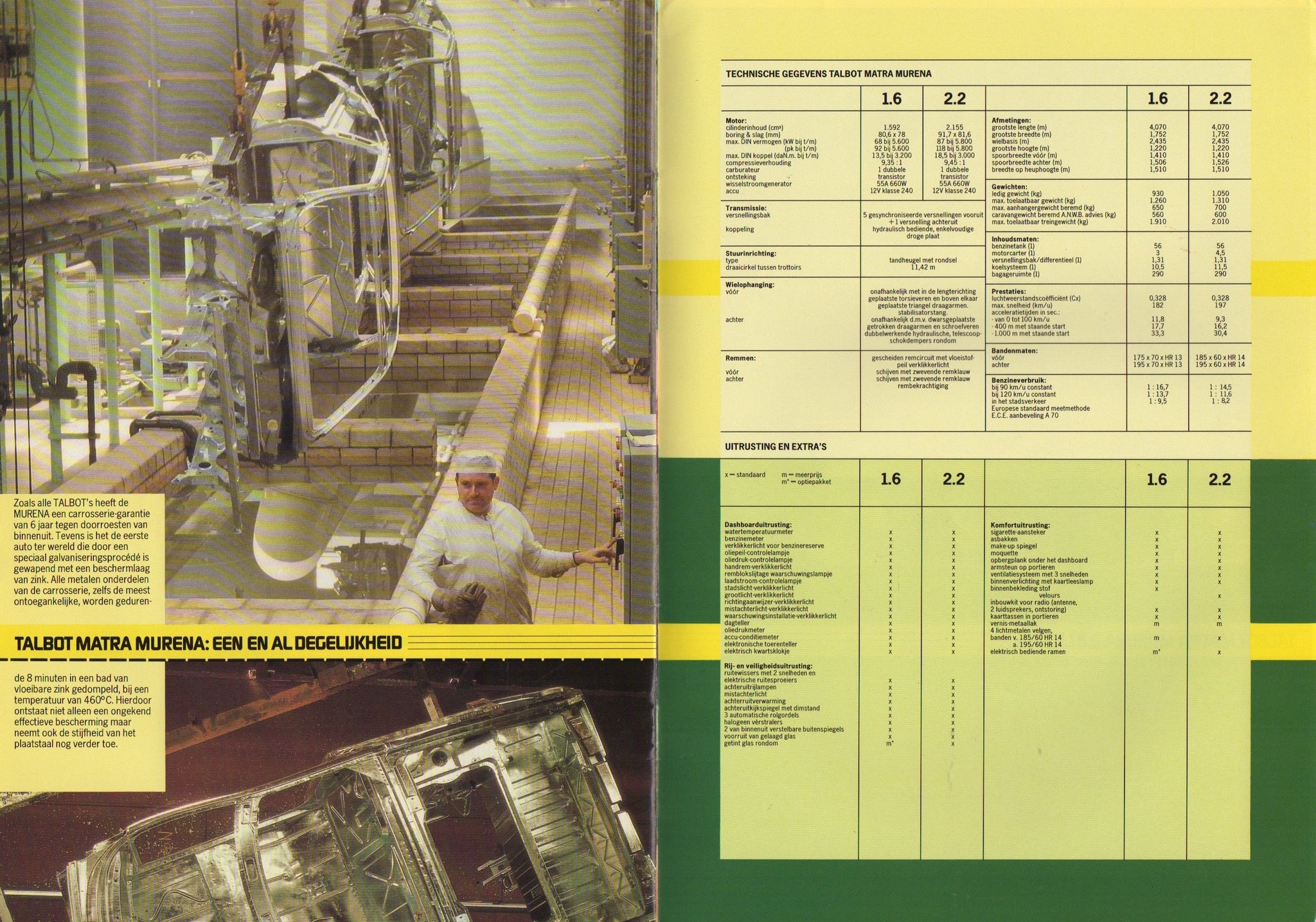 Talbot Matra Murena Deluxe Brochure 1981