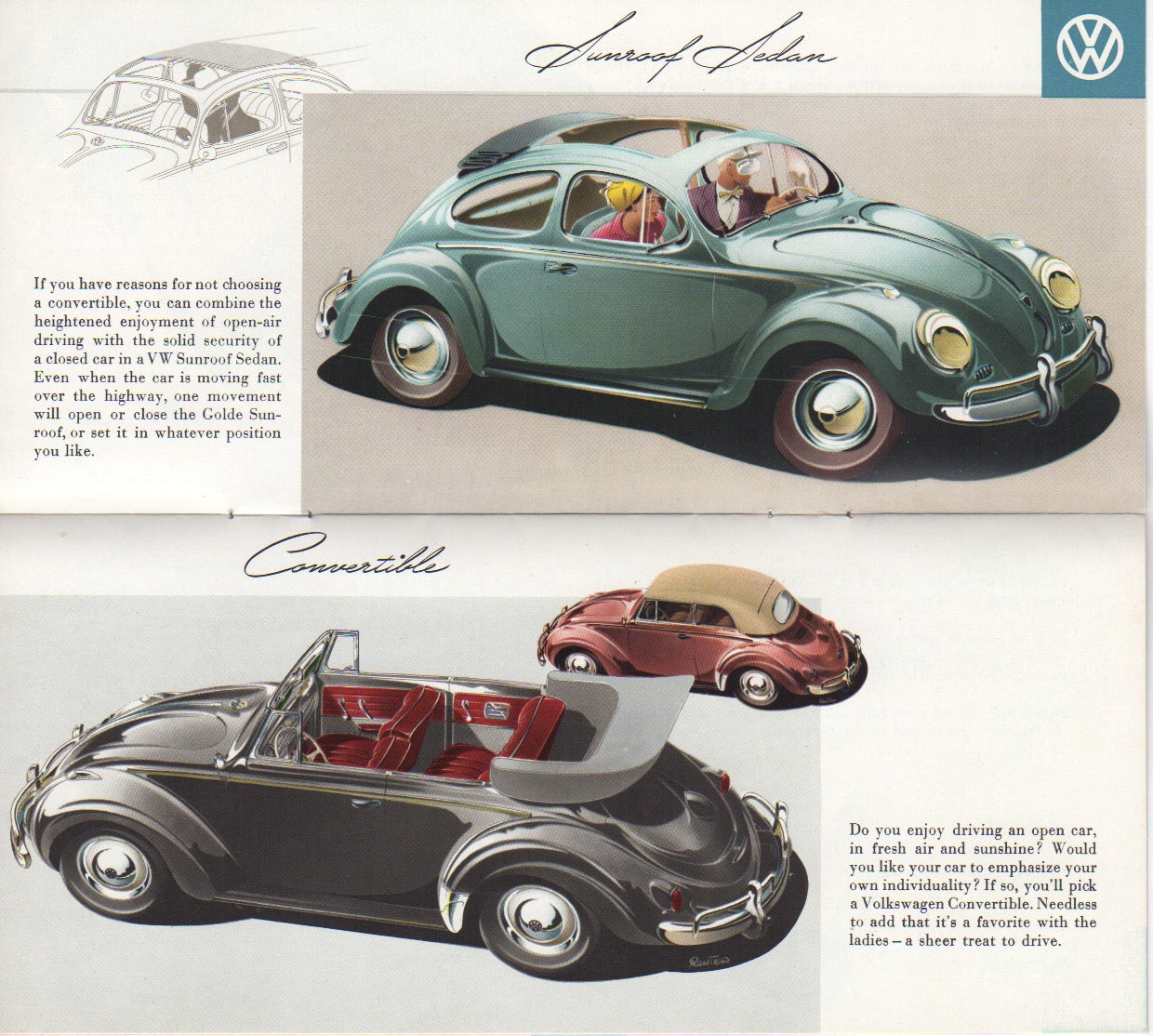 Volkswagen VW Beetle Brochure 1958
