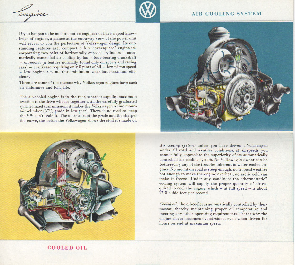 Volkswagen VW Beetle Brochure 1958
