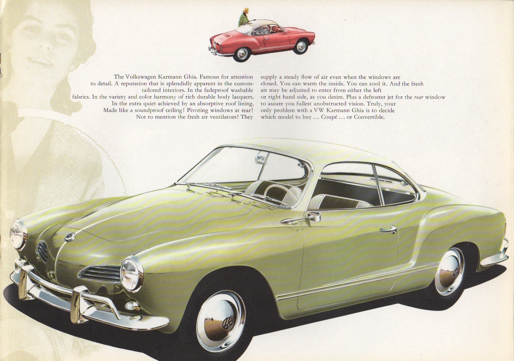 Volkswagen VW Karmann Ghia Brochure 1958