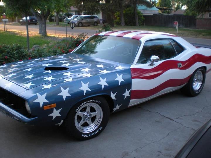 muscle car in America Flag livery