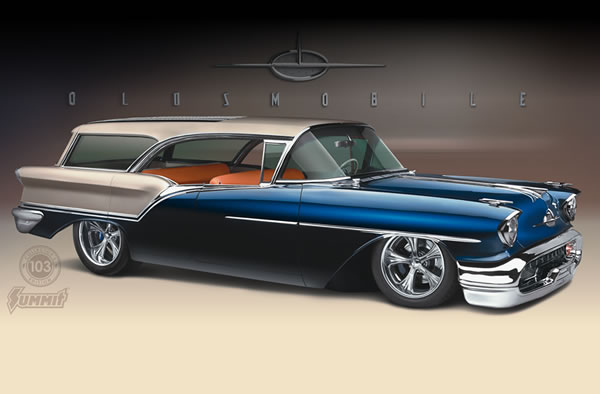 1957 Oldsmobile Fiesta Wagon artist render