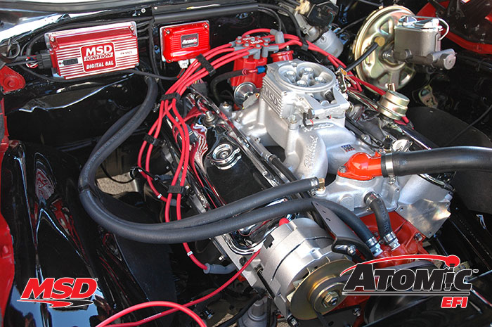 MSD ignition and EFI system on a v8 engine