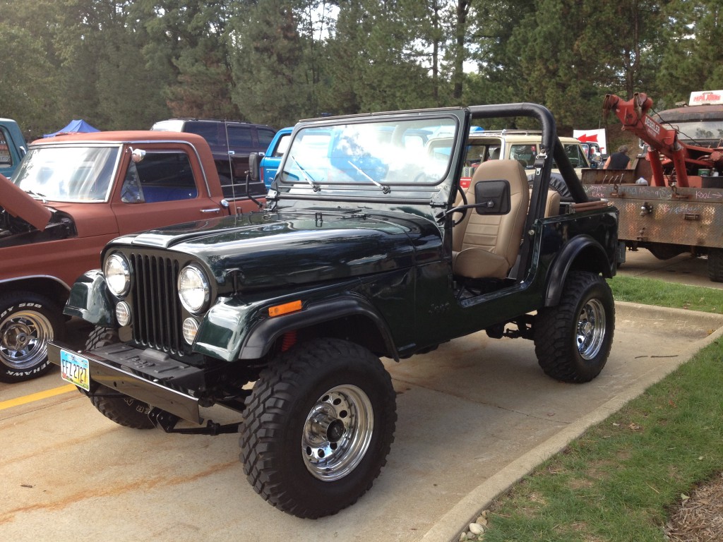 jeep cj-7 at a car show