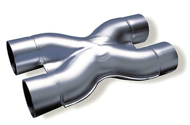 x-pipe for an exhaust system