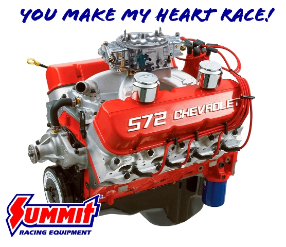 Gearhead valentines day card, heart race