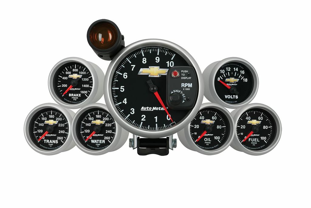 Auto meter chevy bowtie gauge package