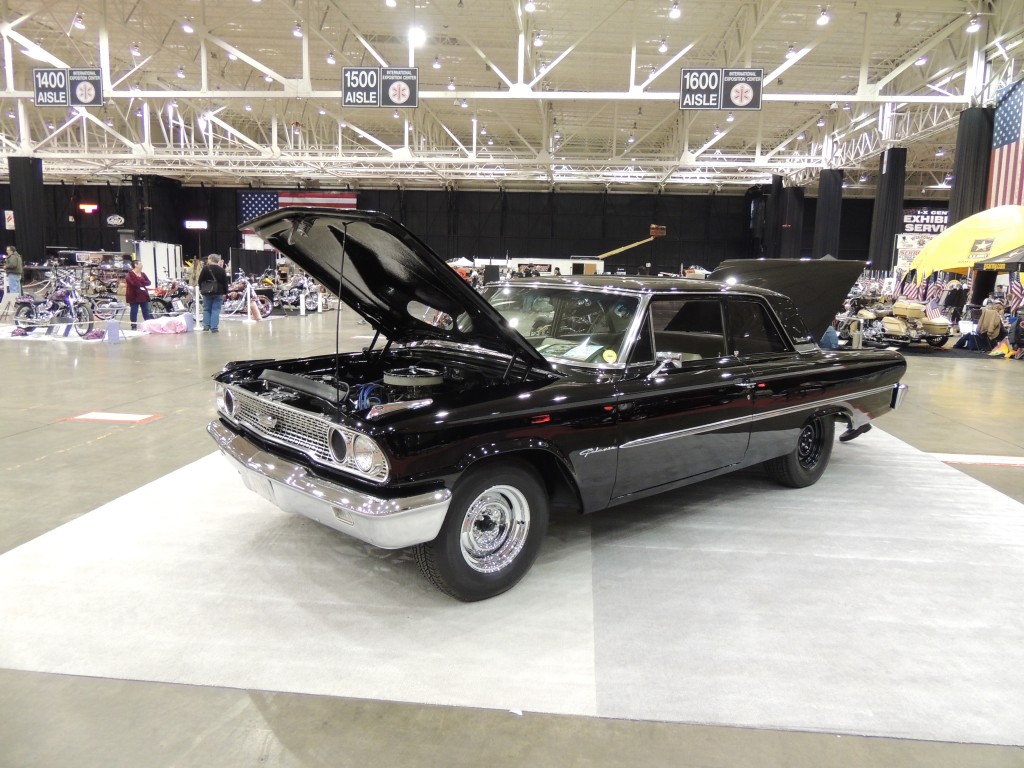 black ford fairlane restomod at car show