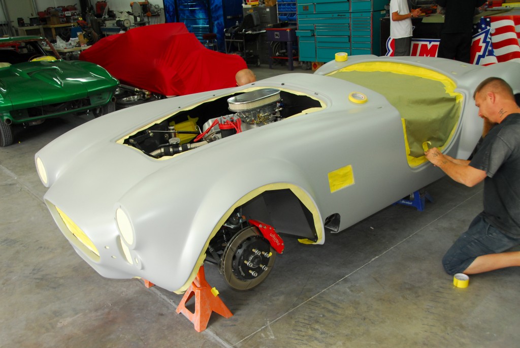 sanding and finishing car bodywork prior to pain