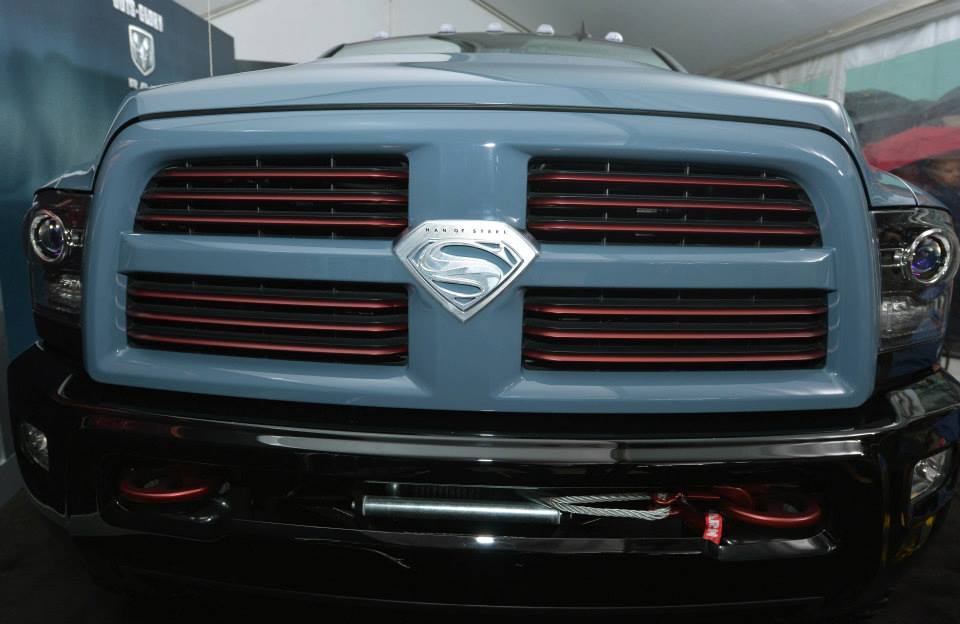 grille of a man of steel superman ram truck