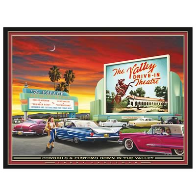 drive-in movie theater art