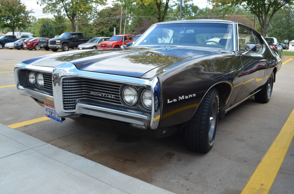 pontiac le Mans fastback coupe at a classic car show