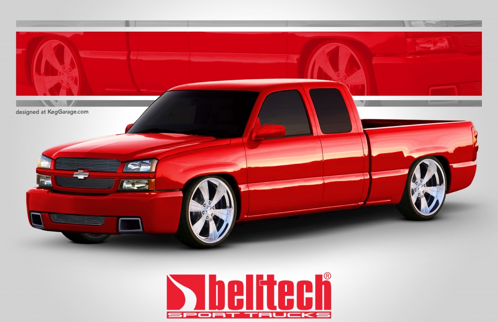 a customized 2006 chevy silverado truck render