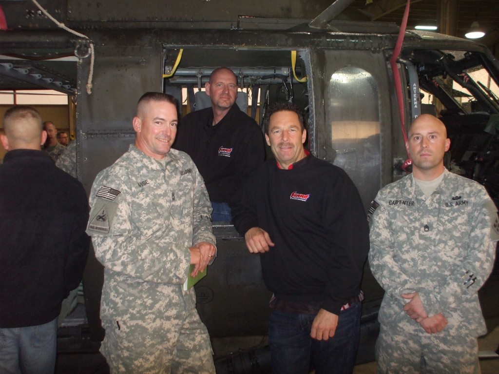 nhra drivers getting a military exhibition tour during overseas visit