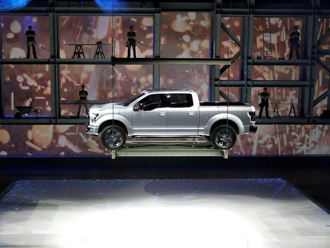 ford aluminum bed f150 auto show reveal