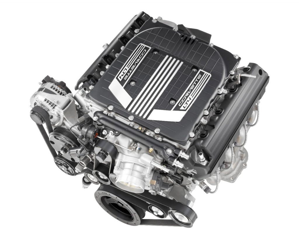corvette lt4 engine on white background