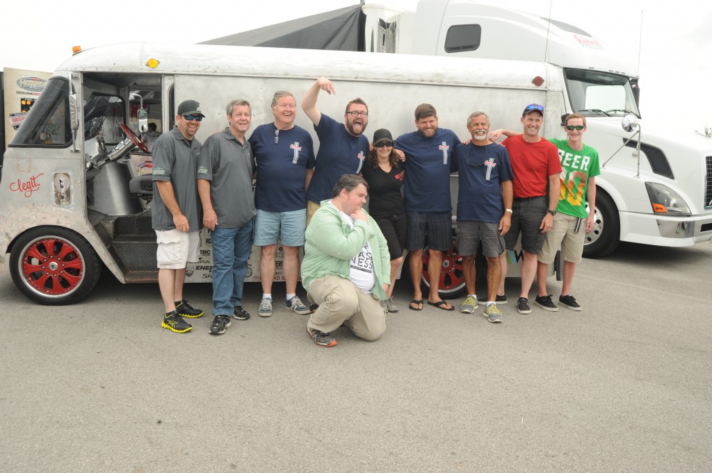 rutledge wood and friends with custom 1949 Chevy Kurbmaster step van